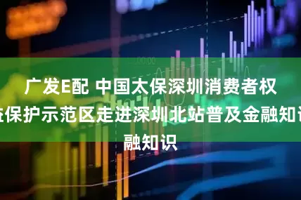 广发E配 中国太保深圳消费者权益保护示范区走进深圳北站普及金融知识